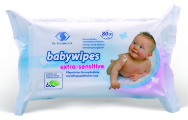 babywipes extra- sensitive (Flowpack mit 80 Tüchern)