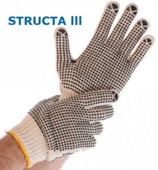 Baumwollhandschuh STRUCTA III  (12 Paar, Größe XL, L, M, 24 cm)
