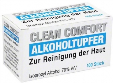 Alkoholtupfer 70% Isopropyl-Alkohol (Zur Reinigung der Haut, 100 Tupfer)