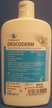 Descoderm :: 150ml (Kittelflasche, Haut & Händedesinfektion)
