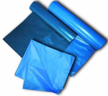 Müllbeutel LDPE - 100 my (240 l, blau, 50+45 x 125 cm)