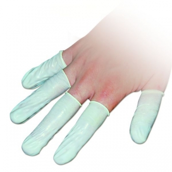 Nitril-Fingerlinge, puderfrei (L, M, S, 7 cm, weiß)