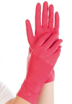 Nitril-Handschuh SAFE LIGHT (rot, M, puderfrei)