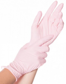 Nitril-Handschuh SAFE LIGHT (pink, L, puderfrei)