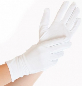 Nylon - Handschuh SUPERFINE, weiß (Pack (12 Paar), geschichtelte Finger)