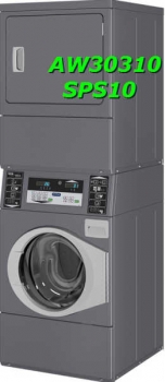 SPS10, Waschmaschine & Trockner (Säule, gewerblich, je 10 kg, Elektro)