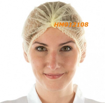 Vlieshaube, Einweg - Haarschutz (gelb, Einweg - Kopfbedeckung)