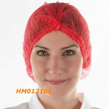 Vlieshaube, Einweg - Haarschutz (rot,  Einweg - Kopfbedeckung)