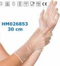 Vinyl Handschuh IDEAL LONG, M (puderfrei, Länge 30 cm,  weiß)